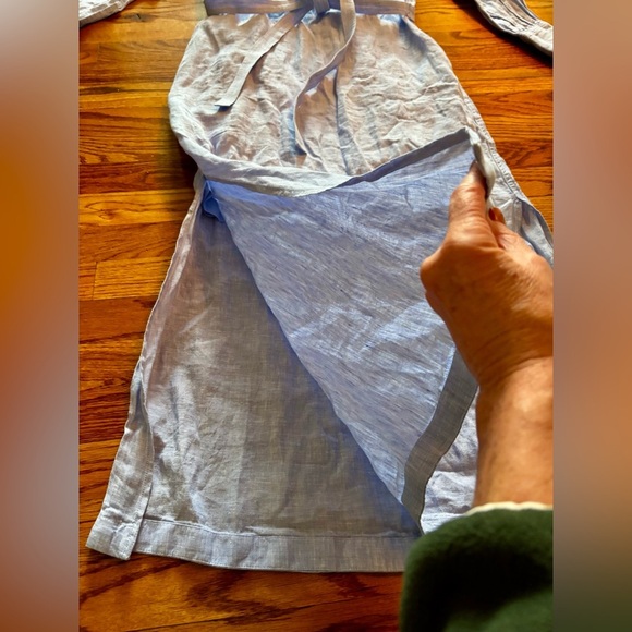 NWT - J. Crew Sky Blue Cabana Linen Dress - XSP - Picture 2 of 11